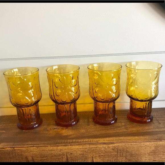 Libbey Dining Libbey Amber Glasses Poshmark